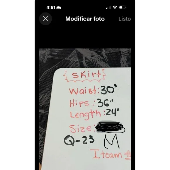 Lularoe Cassie Skirt Women's M Black  Fitted  Pull On Stretch NWT - Picture 9 of 9